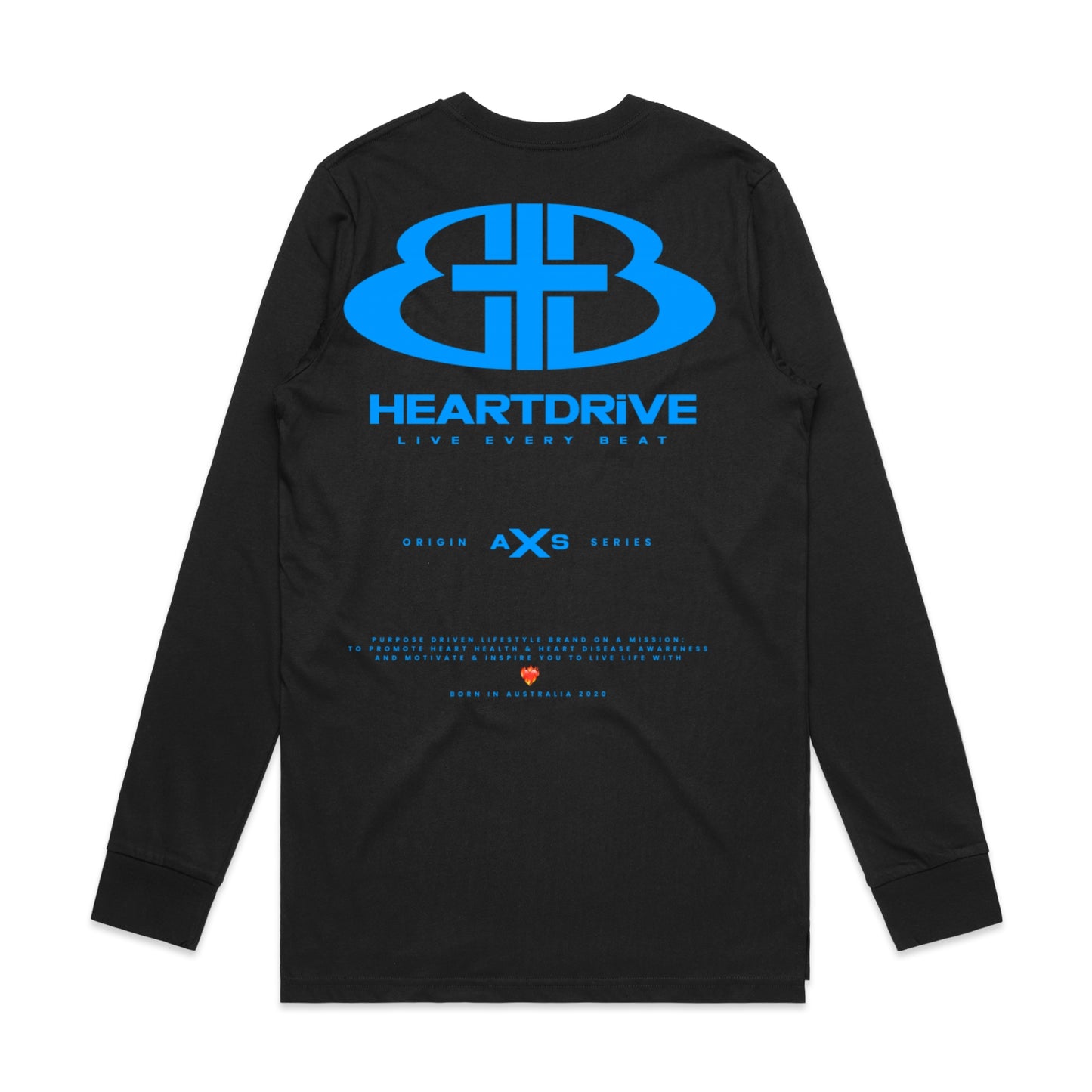 Origin Series LSTEE / BLK w CYAN Print