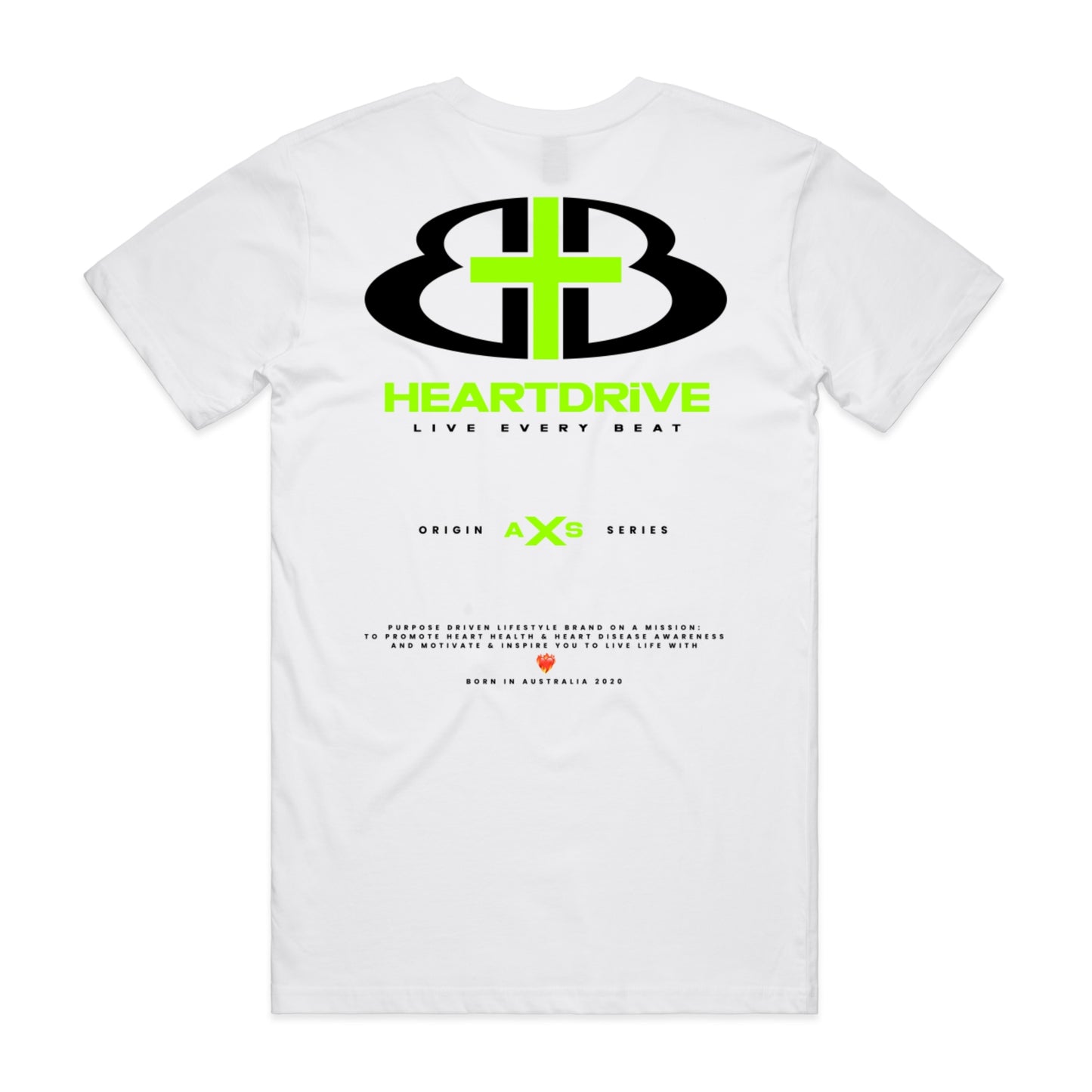 Origin Series TEE / WHT w LIME Print