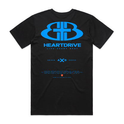 Origin Series TEE / BLK w CYAN Print
